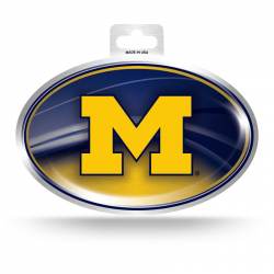 University Of Michigan Wolverines - Metallic Oval Sticker