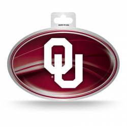 University Of Oklahoma Sooners - Metallic Oval Sticker