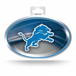 Detroit Lions - Metallic Oval Sticker