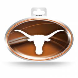 University Of Texas Longhorns - Metallic Oval Sticker