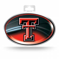 Texas Tech University Red Raiders - Metallic Oval Sticker