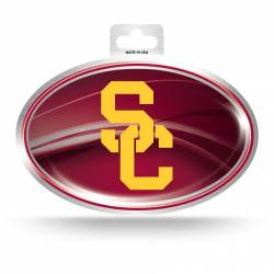 University Of Southern California USC Trojans - Metallic Oval Sticker