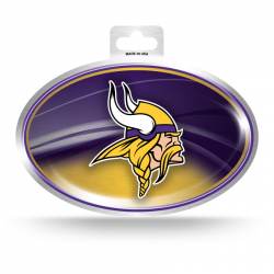 Minnesota Vikings - Metallic Oval Sticker
