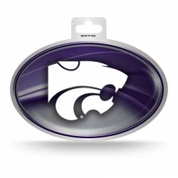 Kansas State University Wildcats - Metallic Oval Sticker