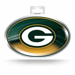 Green Bay Packers - Metallic Oval Sticker