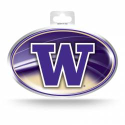 University Of Washington Huskies - Metallic Oval Sticker