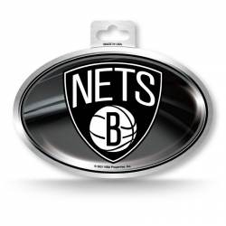Brooklyn Nets - Metallic Oval Sticker