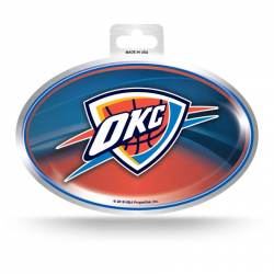 Oklahoma City Thunder - Metallic Oval Sticker