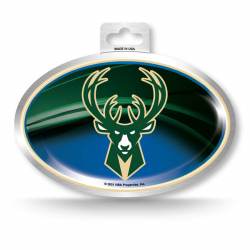 Milwaukee Bucks - Metallic Oval Sticker