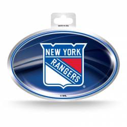 New York Rangers - Metallic Oval Sticker