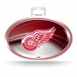 Detroit Red Wings - Metallic Oval Sticker