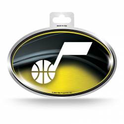 Utah Jazz 2022 Logo - Metallic Oval Sticker