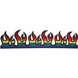 Flame Rainbow - Embroidered Iron-On Patch