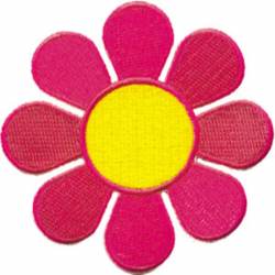 Neon Dasiy Flower - Embroidered Iron-On Patch