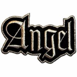 Angel Script Text - Embroidered Iron-On Patch