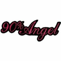 90% Angel - Embroidered Iron-On Patch