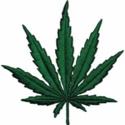 Weed Indeed Pot Leaf - Embroidered Iron-On Patch