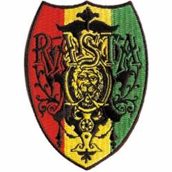 Rasta Reggae Shield - Embroidered Iron-On Patch