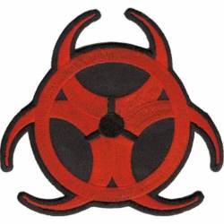 Biohazard Red & Black - Embroidered Iron-On Patch