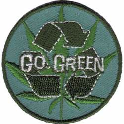 Go Green Recycling - Embroidered Iron-On Patch