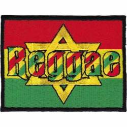 Rasta Reggae Star - Embroidered Iron-On Patch
