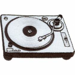 Turntable Record Player - Embroidered Iron-On Patch
