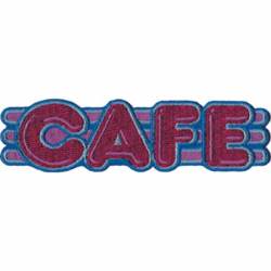 50's Retro Cafe Sign - Embroidered Iron-On Patch