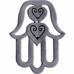 Zen Hand Of Fatima - Embroidered Iron-On Patch