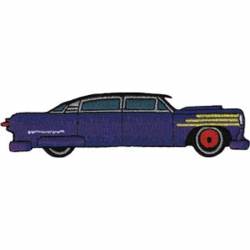 Purple Hot Rod Car - Embroidered Iron-On Patch