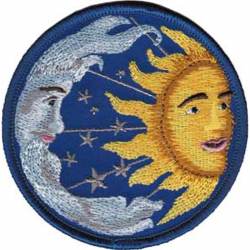 Sun, Moon & Stars - Embroidered Iron-On Patch