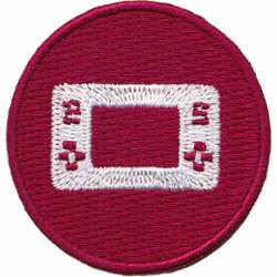 Retro Video Games Red Controller - Embroidered Iron-On Patch