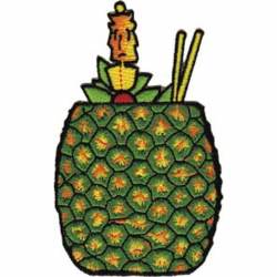 Hawaii Pineapple Tiki Bar Drink - Embroidered Iron-On Patch