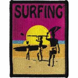 Surfing Surfboard Beach - Embroidered Iron-On Patch
