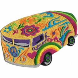 Psychedelic Peace Bus - Embroidered Iron-On Patch