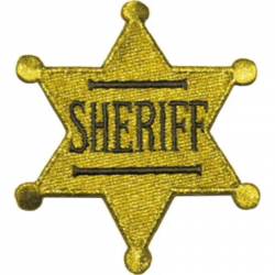 Generic Sheriff's Badge - Embroidered Iron-On Patch
