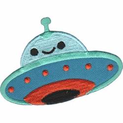 Alien Flying Saucer - Embroidered Iron-On Patch