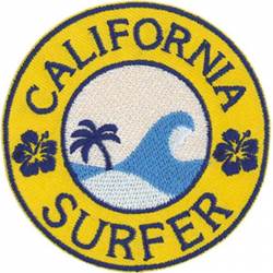 California Surfer - Embroidered Iron-On Patch