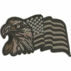 American Flag & Eagle - Embroidered Iron-On Patch