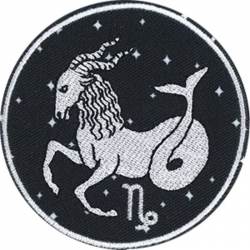 Capricorn Astrology Zodiac Sign - Embroidered Iron-On Patch