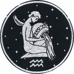 Aquarius Astrology Zodiac Sign - Embroidered Iron-On Patch