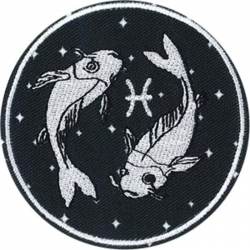 Pisces Astrology Zodiac Sign - Embroidered Iron-On Patch