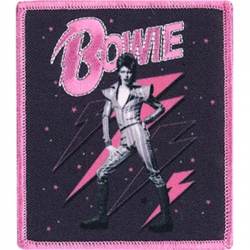 David Bowie Pink Bolts - Embroidered Iron-On Patch