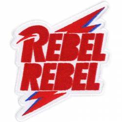 David Bowie Rebel Rebel Bolt - Embroidered Iron-On Patch
