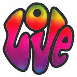 Love Rainbow Colors - Embroidered Iron-On Patch