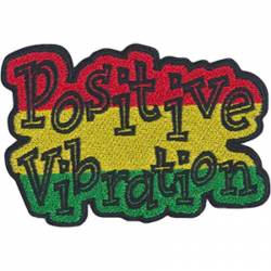 Positive Vibrations Rasta - Embroidered Iron-On Patch