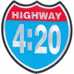 Hwy 420 Highway 4:20  - Embroidered Iron-On Patch