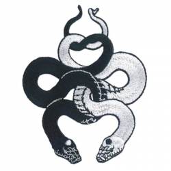 Yin Yang Snake - Embroidered Iron-On Patch