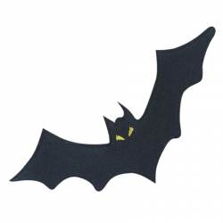 Flying Black Bat - Embroidered Iron-On Patch