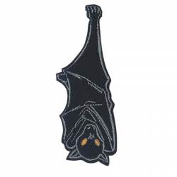 Hanging Bat - Embroidered Iron-On Patch