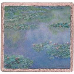 Fine Art Monet's Lillies - Embroidered Iron-On Patch